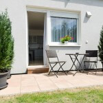 Předzahrádka apartmánu - Penzion Zličín